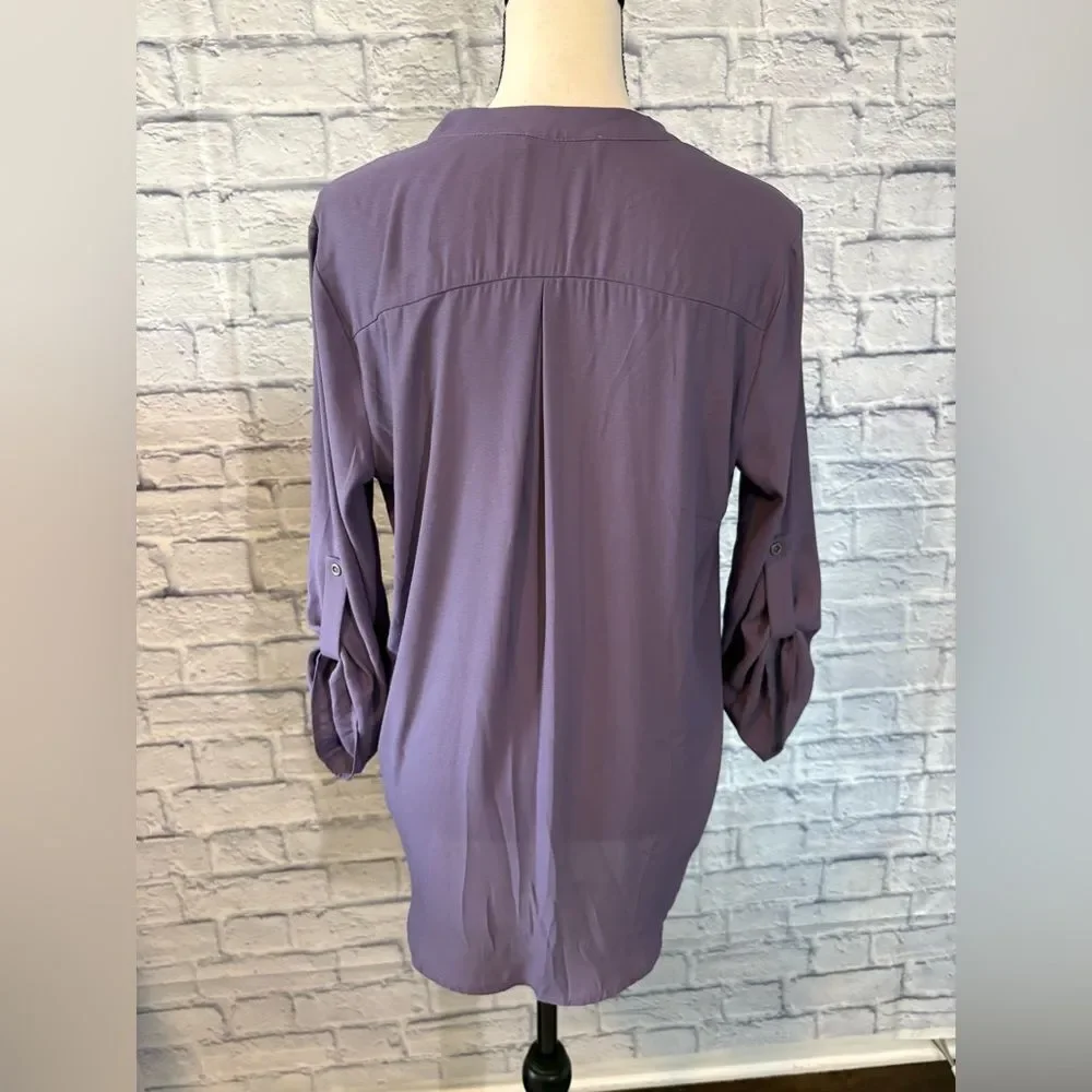 Lush Deep Purple Women's Blouse - Picture 3 of 4